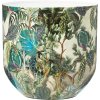 28265 2 kovovy obal na kvetinac tropico vetsi 26 cm s jednotnym potiskem tropicke dzungle