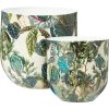 28265 sada dvou kovovych obalu na kvetinace tropico vetsi 26 cm mensi 23 cm s jednotnym potiskem tropicke dzungle