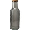 28298 1 kourove seda sklenena lahev 1l s vertikalnim ryhovanim a prirodnim korkovym vickem