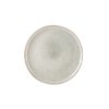26540 kulaty keramicky melky talir calma v kremove sede barve s jemnymi soustrednymi kruhovymi ryhami na bilem podkladu