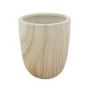 28130 keramicky obal na kvetinac sorel valcovity tvar s mirne zaoblenym dnem keramika v dekoru svetleho dreva vyska 19 cm znacka by inspire