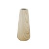 28007 keramicka vaza cora glazura imitujici svetle drevo vyska 21 cm siroky kuzelovity tvar mensi rozmer
