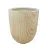 28127 keramicky obal na kvetinac sorel valcovity tvar s mirne zaoblenym dnem keramika v dekoru svetleho dreva vyska 24 cm znacka by inspire