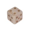 28526 velka drevena hraci kostka 15 cm svetle paulovnie drevo tecky ocka jsou vypalene morene do tmaveho odstinu