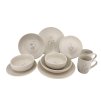 25658 10dilna keramicka jidelni souprava cream charm talire misky hrnky v elegantnim smetanovem taupe odstinu s jemnym kvetinovym dekorem