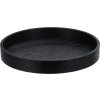 28355 1 mensi kulaty servirovaci tac o prumeru 30 cm v matne cerne barve s nizkym okrajem