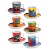 Egan LAUREL BURCH FANTASTIC FELINES Set 6 espresso šálků