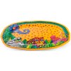 Egan LAUREL BURCH JUNGLE SONGS MELAMINE Žlutý oválný podnos 50X35 cm