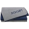 Biederlack JOOP! Uni Doubleface Silber-Navy pléd 150 x 200 cm