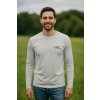 Pánske tričko ART OF LIFE dlhý rukáv bledo šedá