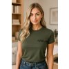 olivovozelene tricko damske