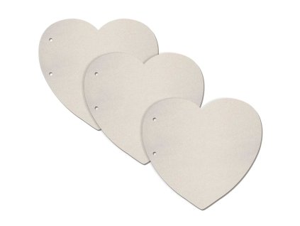 Sada 3 srdcových kartonových stránek do alba