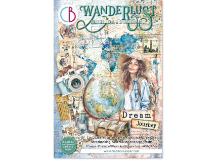 Sada papírů Ciao Bella Ephemera Book Wanderlust A4