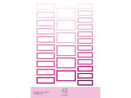 samolepky artpapeer valentýn růžové rámečky