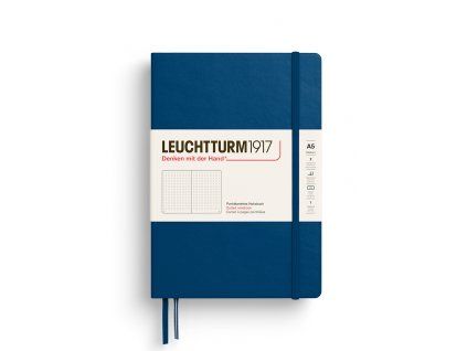 notebook medium a5 hardcover 251 numbered pages indigo dotted