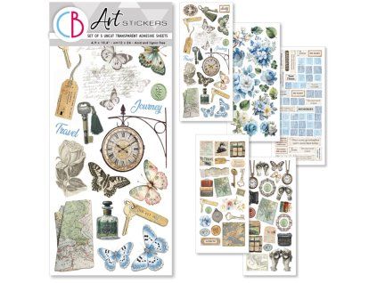 Umělecké samolepky Eastern Journey, 5ks