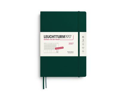 week planner composition b5 2027 forest green german