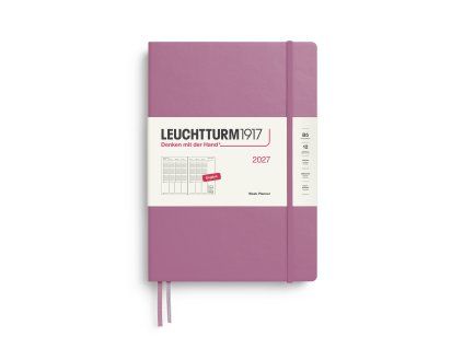 week planner composition b5 2027 dusty rose english