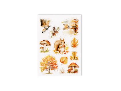 Samolepky Liška na archu 34ks