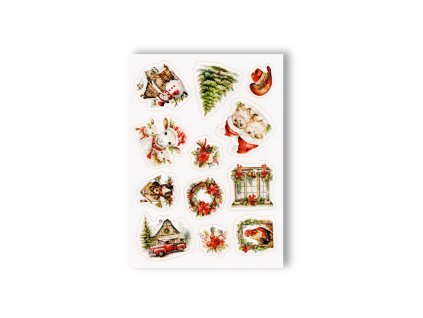 Samolepky Vánoce 5 na archu