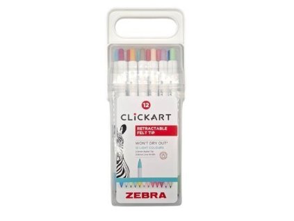fixy clickkart 12 barev 0 6 mm stiskaci mechanismus zebra 2718