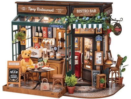 rolife diy house restaurace tipsy s led osvetlenim