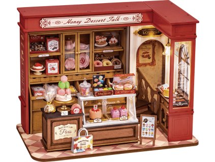 rolife diy 3d drevene puzzle cukrarna 242 dilku