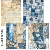 Craftmix Urban Blue Denim Mixed A5 Paper Pack - 8 Sheets (Tissue & Vellum Variety)