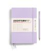 notebook medium a5 hardcover 251 numbered pages lilac dotted