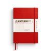 notebook medium a5 hardcover 251 numbered pages cherry dotted