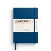 notebook medium a5 hardcover 251 numbered pages indigo dotted