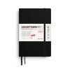 week planner paperback b6 2027 black english
