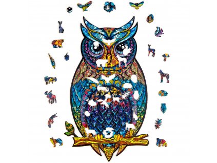 unidragon wooden puzzle jigsaw puzzle for adult charming owl m 2 4620755023381