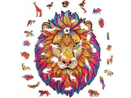 unidragon wooden puzzle jigsaw puzzle for adult mysterious lion m 2 4620755023602