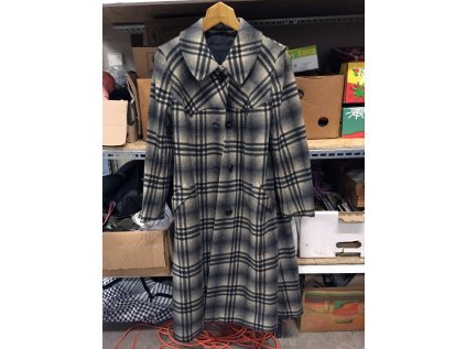 kabát kostkovaný