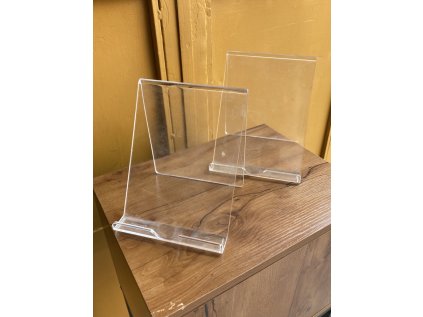 průhledný plast stojan na knihy
