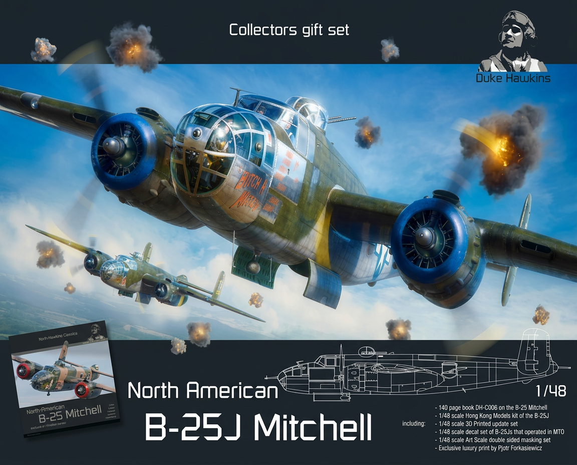 Limitovaná edice B-25J Mitchell 1/48: sběratelský set Duke Hawkins & ASK pouze ve 400 kusech
