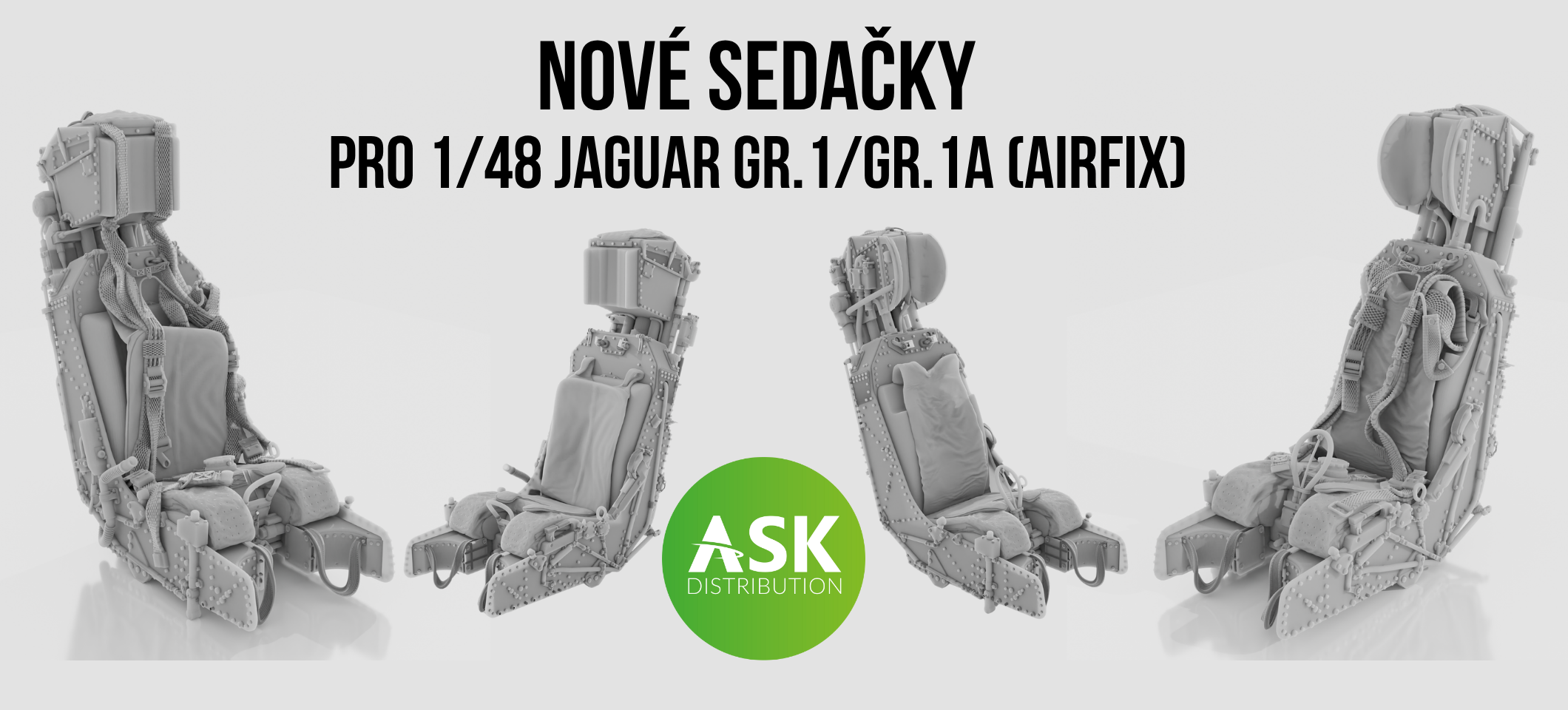 Nové sedačky pro 1/48 Jaguar GR.1/GR.1A (Airfix)