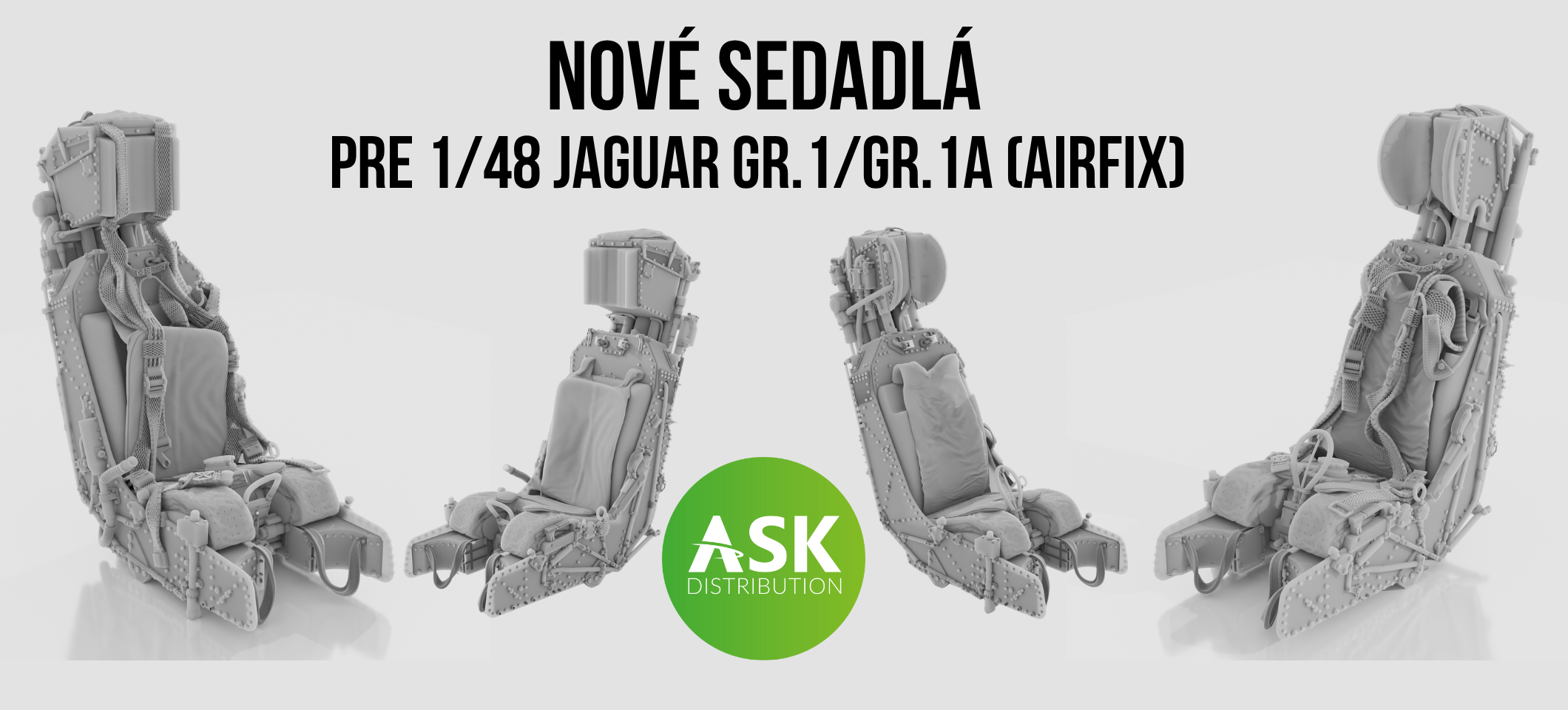 Nové sedadlá pre 1/48 Jaguar GR.1/GR.1A (Airfix)