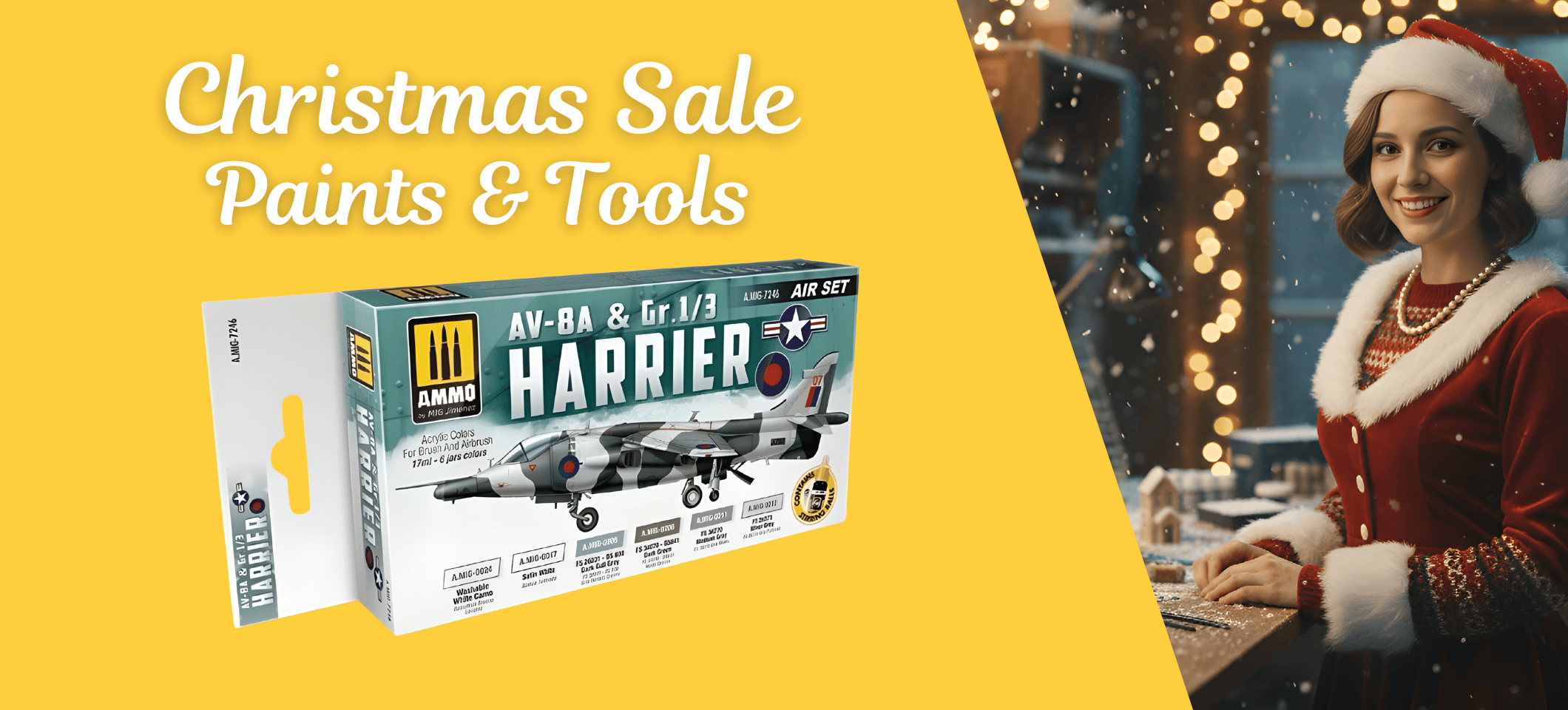 Christmas paints and tools