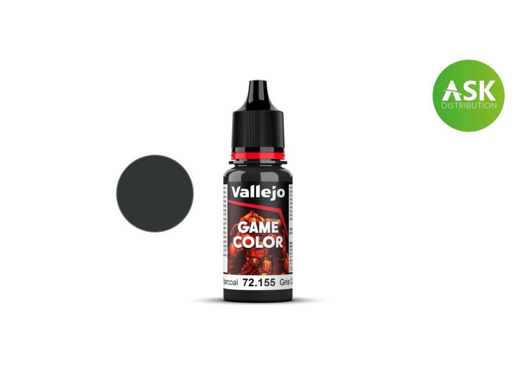 Vallejo Game Color 72155 Charcoal Color (18 ml)