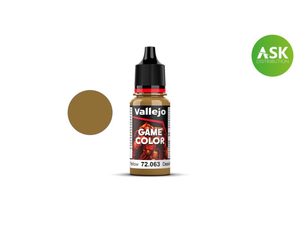 Vallejo Game Color 72063 Desert Yellow Color (18 ml)
