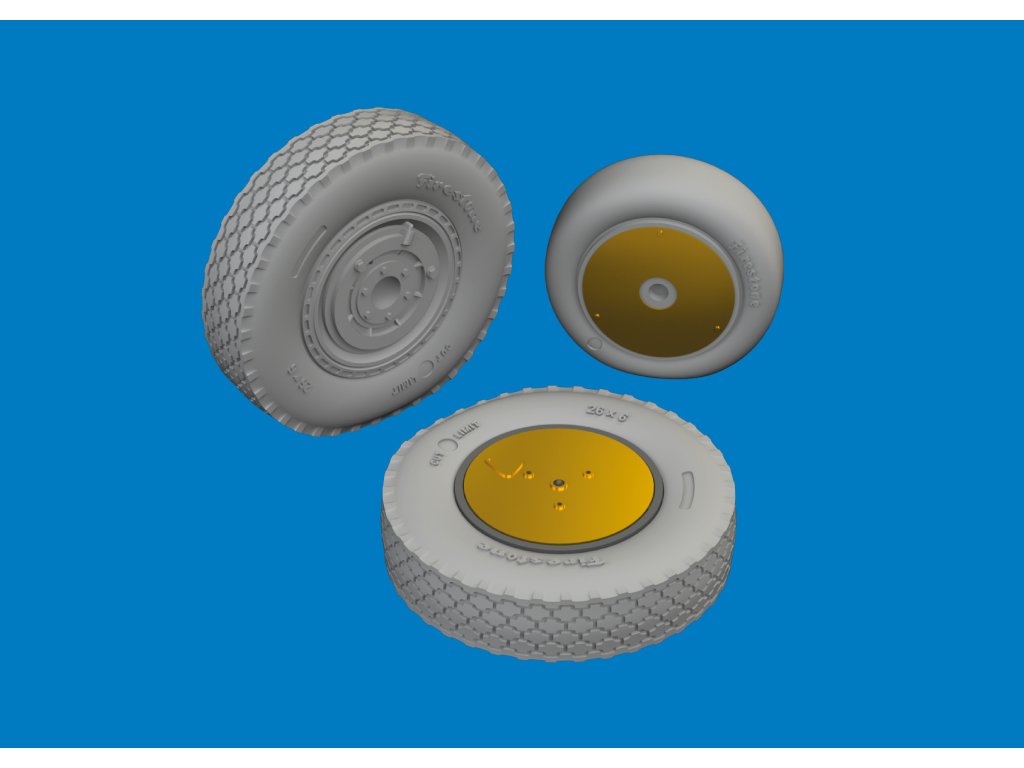 P-39 wheels late 1/48 recommended for ARMA HOBBY