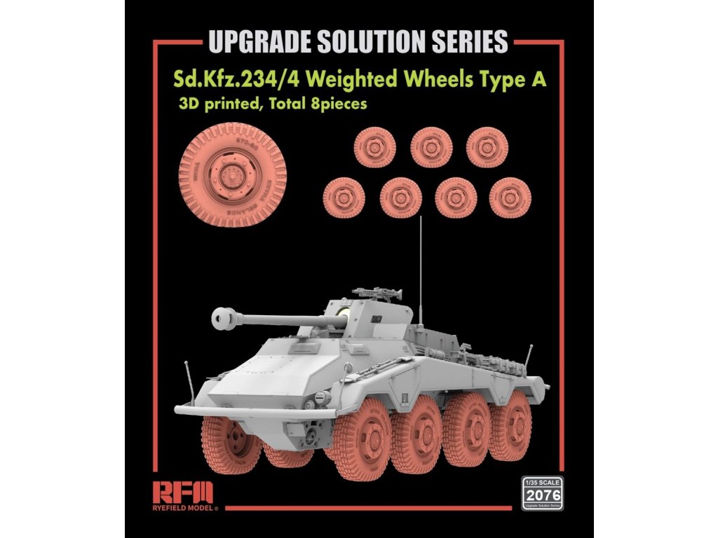 1/35 Sd.Kfz.234/4 Printed wheels Type A