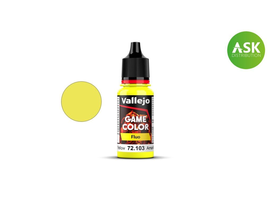 Vallejo Game Color 72103 Fluorescent Yellow Fluo (18 ml)