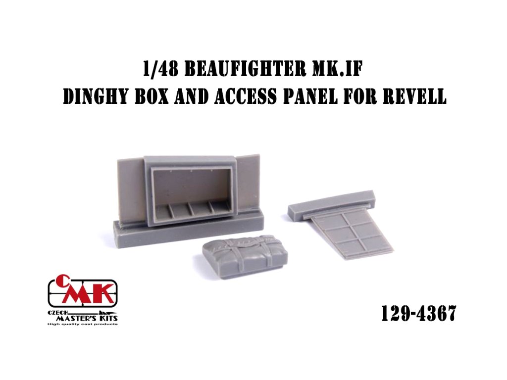 1/48 Beaufighter Mk.IF Dinghy Box and Access Panel for Revell