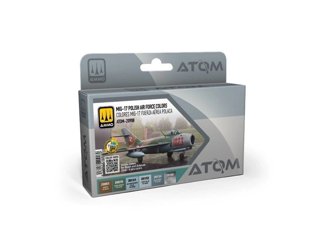 ATOM MIG-17 Polish Air Force Colors Set - 6x 20ml