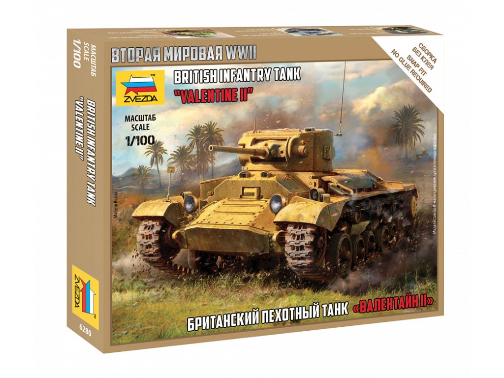 Wargames (WWII) 6280 - British Infantry Valentine II (1:100)