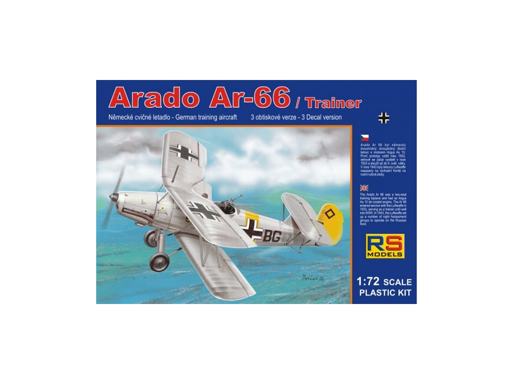 1/72 Arado 66 Trainer Luftwaffe 3 decal v. for Luftwaffe