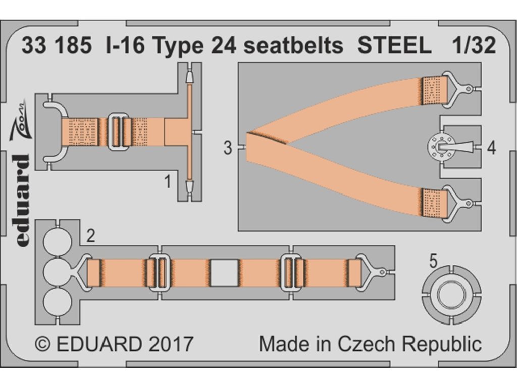 I-16 Type 24 seatbets STEEL 1/32 recommended for ICM